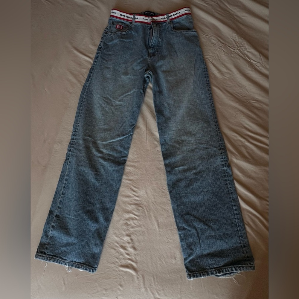 Balenciaga Unisex Blue Relaxed Jeans